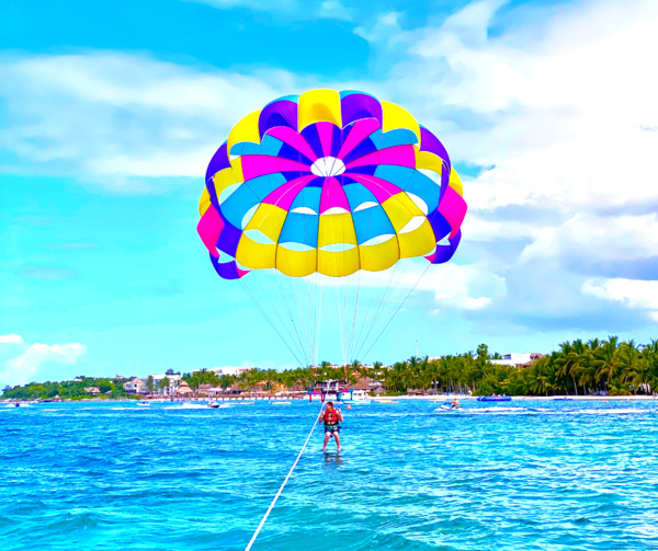 Parasailing at Tortugas Beach Club